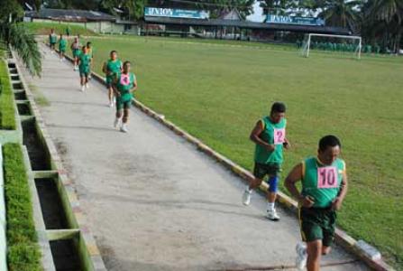 Danramil Korem 022/PT Laksanakan Samapta Periodik Ulangan